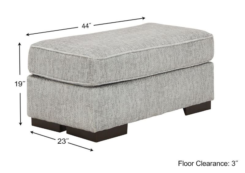 Dimension Details for the Mercado Ottoman by Ashley Furniture | Home Furniture Plus Bedding