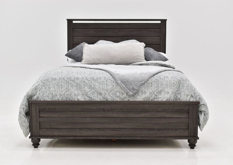 Gaston Queen Size Bed by Crown Mark in Gray Finish | Home Furniture Plus Bedding