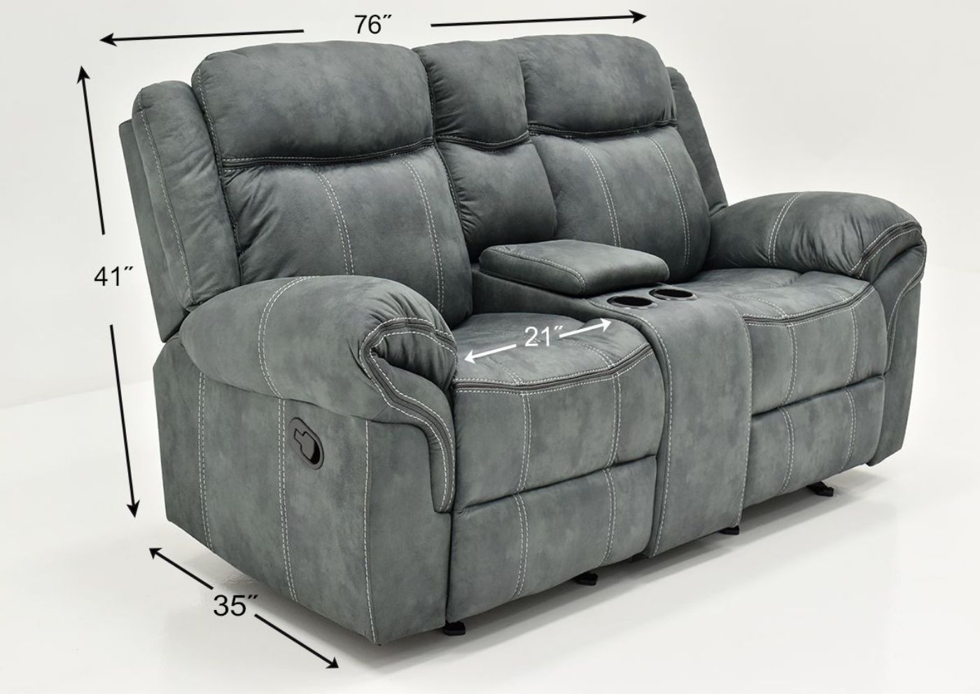 Picture of Knoxville Reclining Sofa Set - Gray