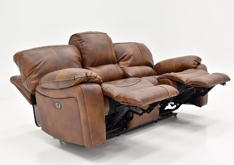 Open Dual Recliners on the Legend POWER Leather Reclining Sofa by Man Wah | Home Furniture Plus Bedding