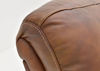 Close Up of the Accent Stitching the Top Back Cushion on the Legend Leather Reclining Glider Loveseat | Home Furniture Plus Bedding