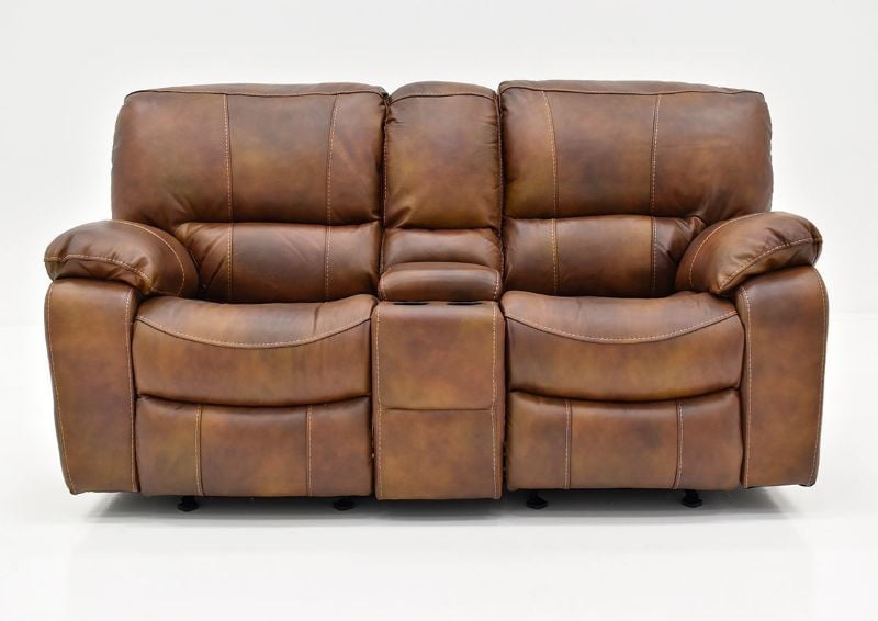 Front Facing View of the Legend POWER Leather Reclining  Loveseat by Man Wah | Home Furniture Plus Bedding