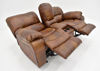 Angle View with Recliners Open on the Legend POWER Leather Reclining Loveseat by Man Wah | Home Furniture Plus Bedding