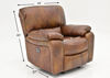 Dimension Details on the Legend POWER Leather Recliner by Man Wah | Home Furniture Plus Bedding