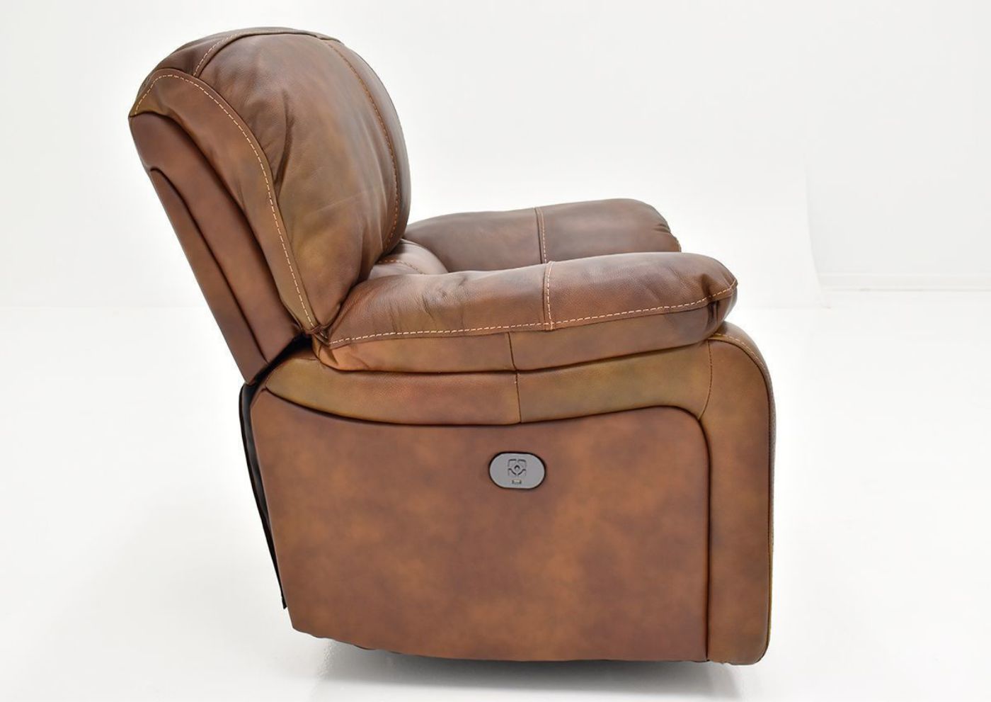 Side View of the Legend POWER Leather Recliner by Man Wah | Home Furniture Plus Bedding