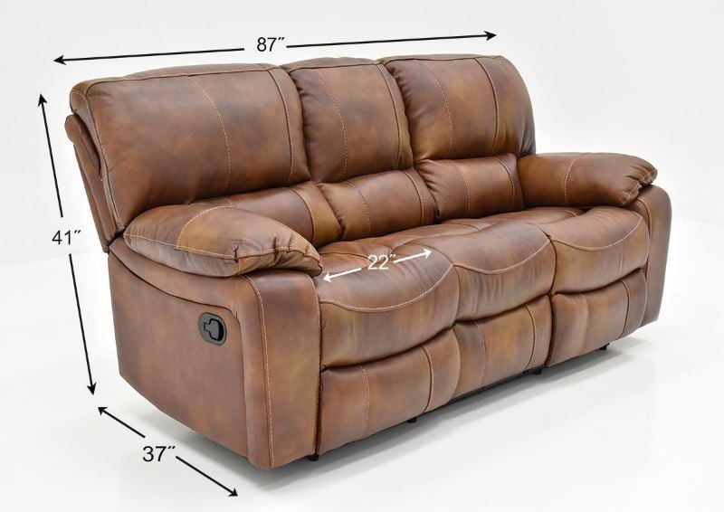 Dimension Details on the Legend Reclining Sofa by Man Wah | Home Furniture Plus Bedding