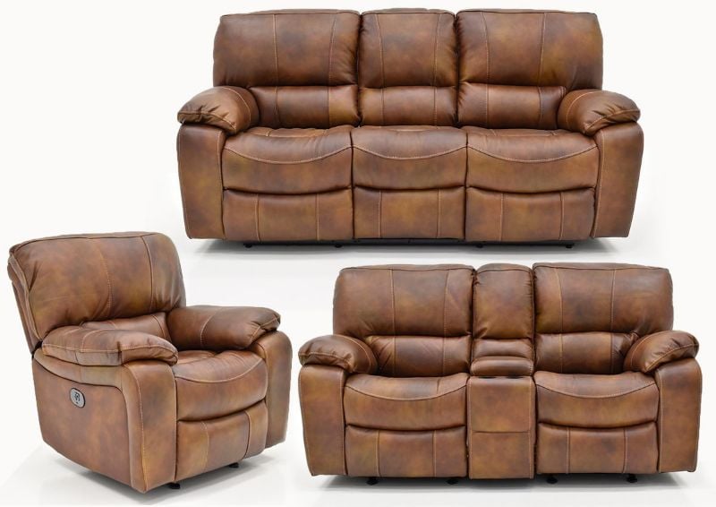 Legend POWER Leather Reclining Sofa Set by Man Wah | Home Furniture Plus Bedding