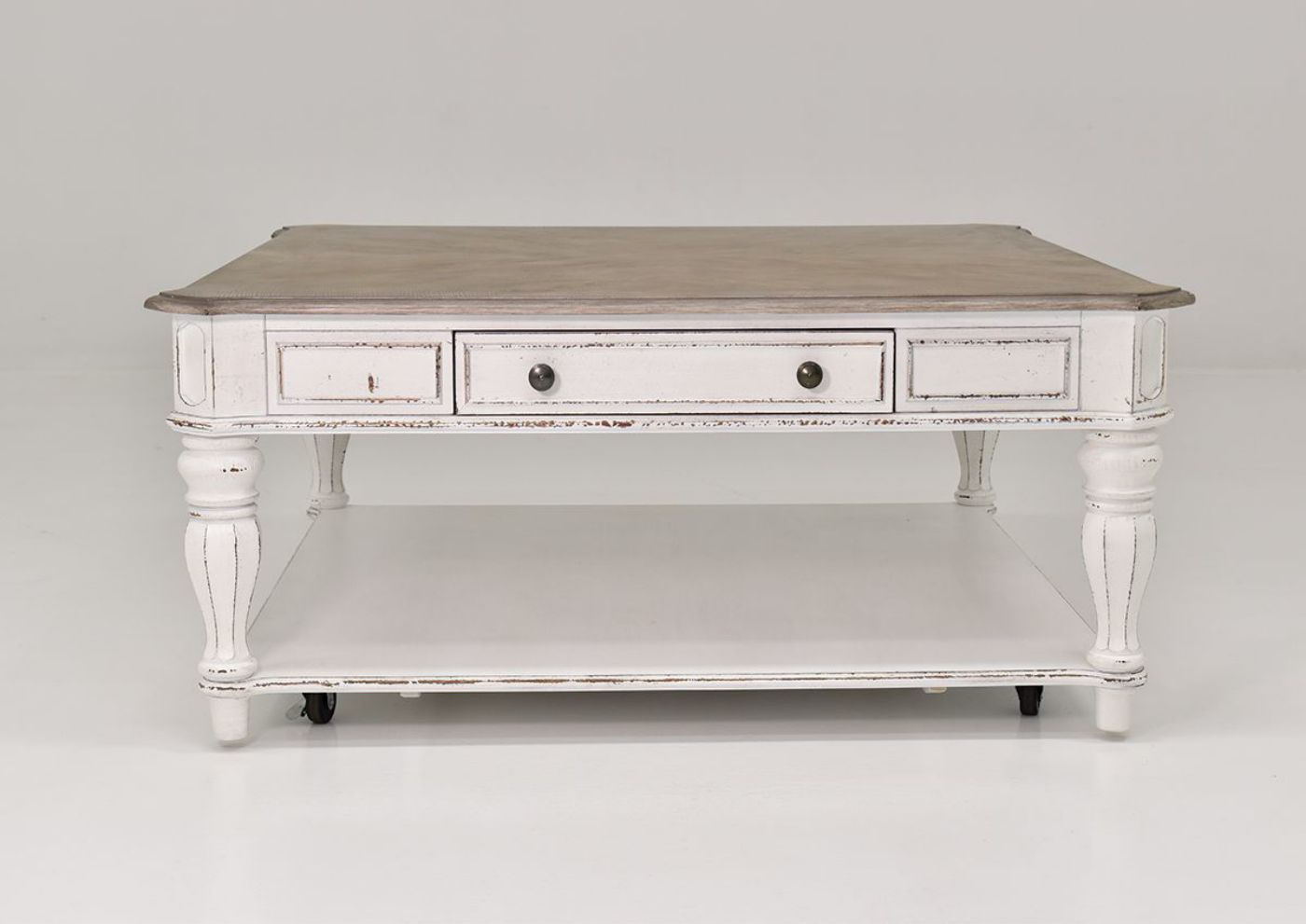 Front View of the Magnolia Manor Square Coffee Table | Home Furniture Plus Bedding