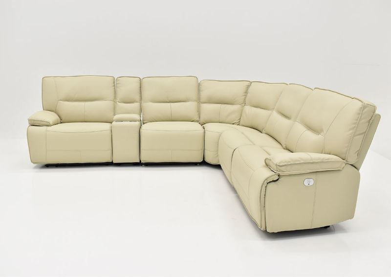 Right Side View of the Off White Spartacus POWER Reclining Sectional Sofa | Home Furniture Plus Bedding