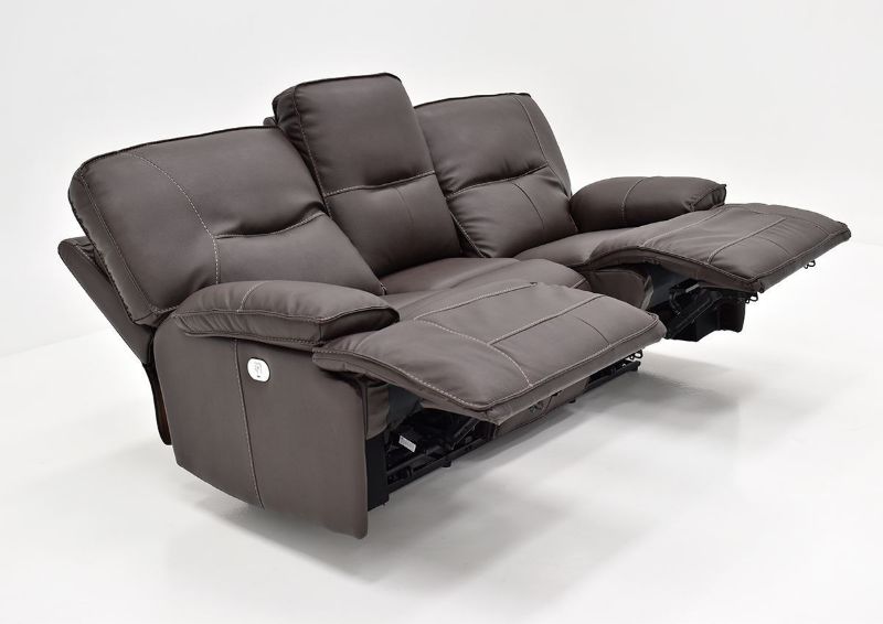 Slightly Angled View With Recliners Open on the Spartacus POWER Reclining Sofa | Home Furniture Plus Bedding