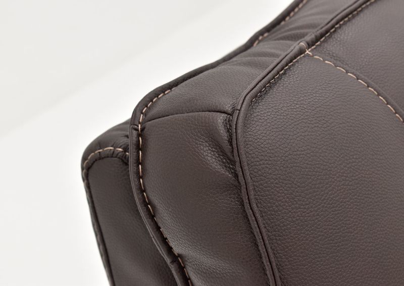 Stitching Details on the Top Corner of the Spartacus Power Recliner | Home Furniture Plus Bedding