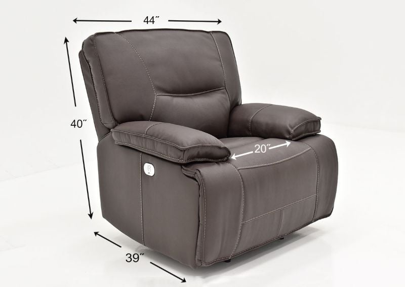 Dimension Details on the Spartacus POWER Recliner | Home Furniture Plus Bedding