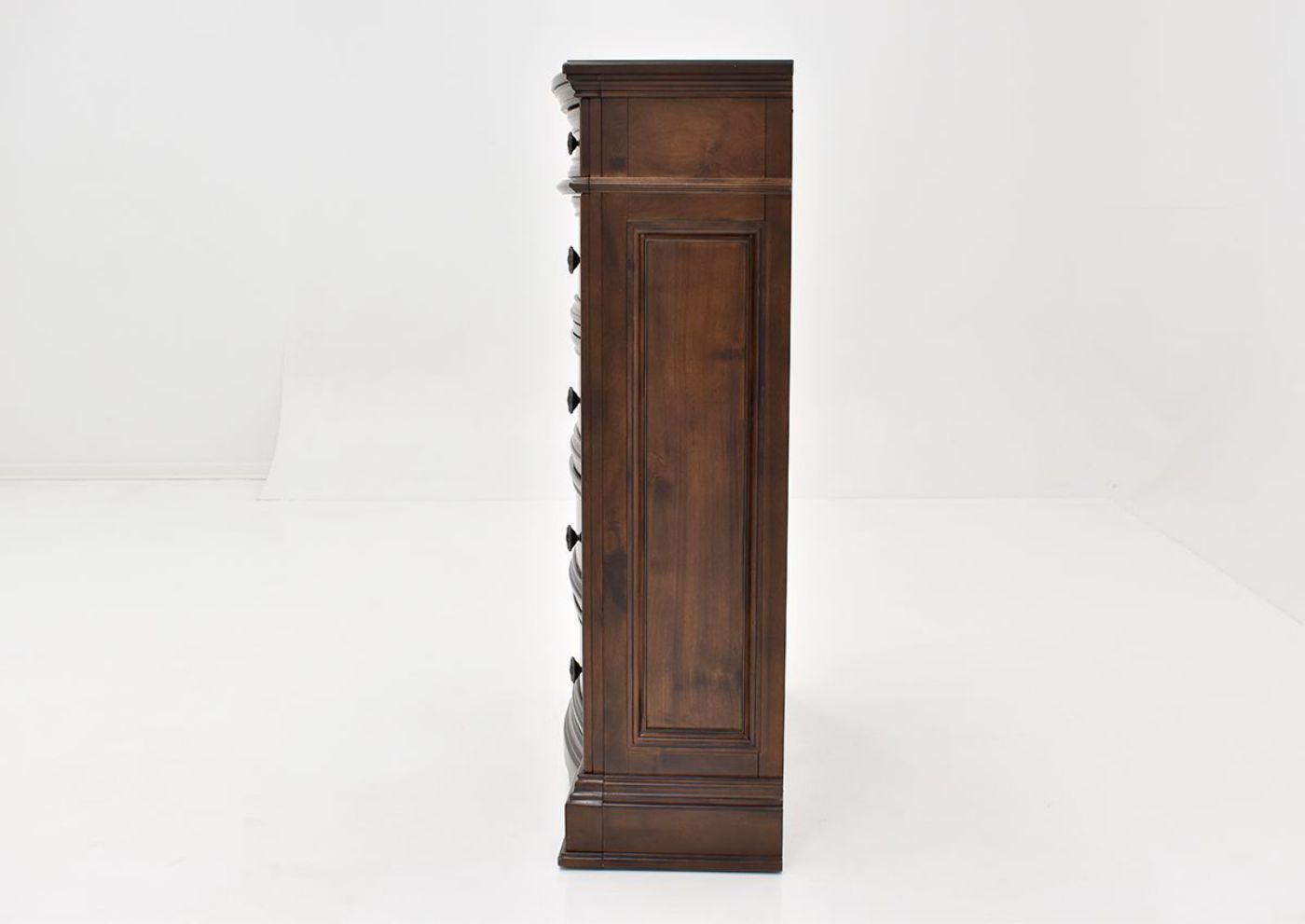Side View of the Plaza Chest of Drawers in Brown by Avalon Furniture | Home Furniture Plus Bedding