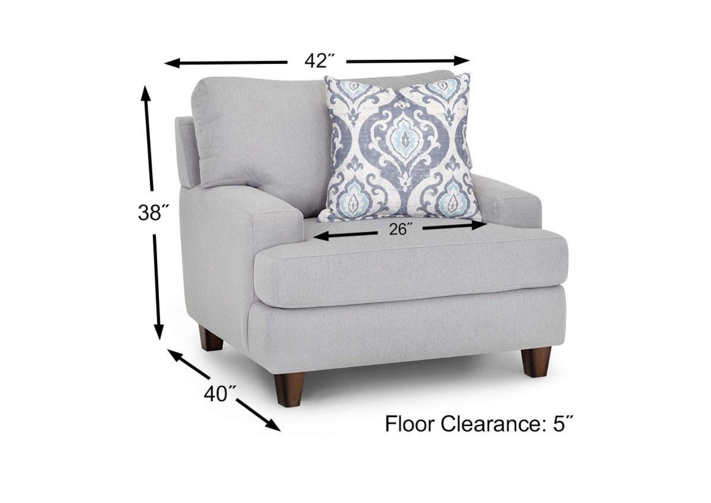 Detailed Dimension View of the Bradshaw by Franklin Corporation | Home Furniture Plus Bedding