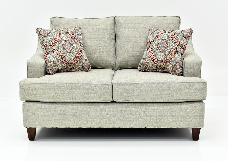 Gray O Conner Loveseat by Klaussner Showing the Front View, Made in the USA | Home Furniture Plus Bedding