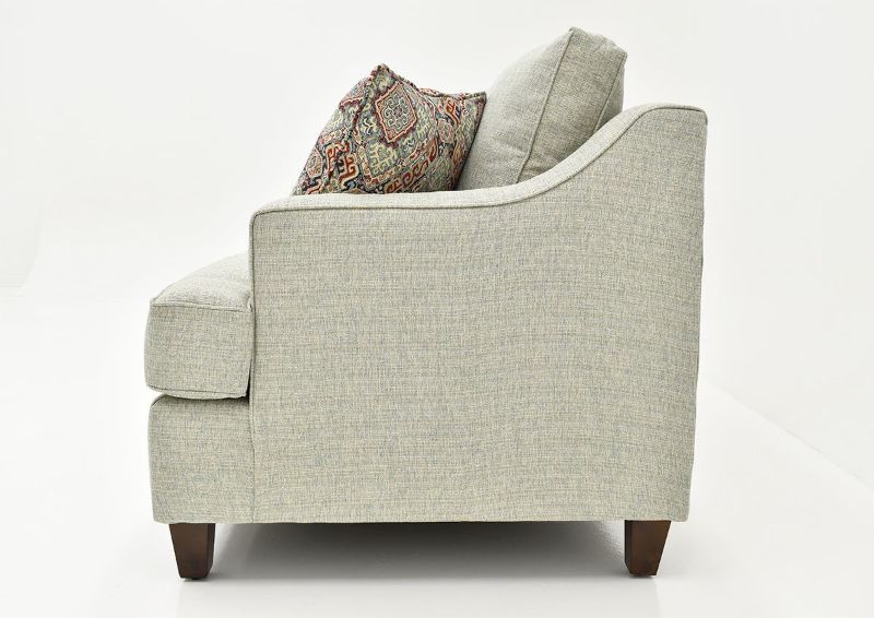 Gray O Conner Loveseat by Klaussner Showing the Side View, Made in the USA | Home Furniture Plus Bedding