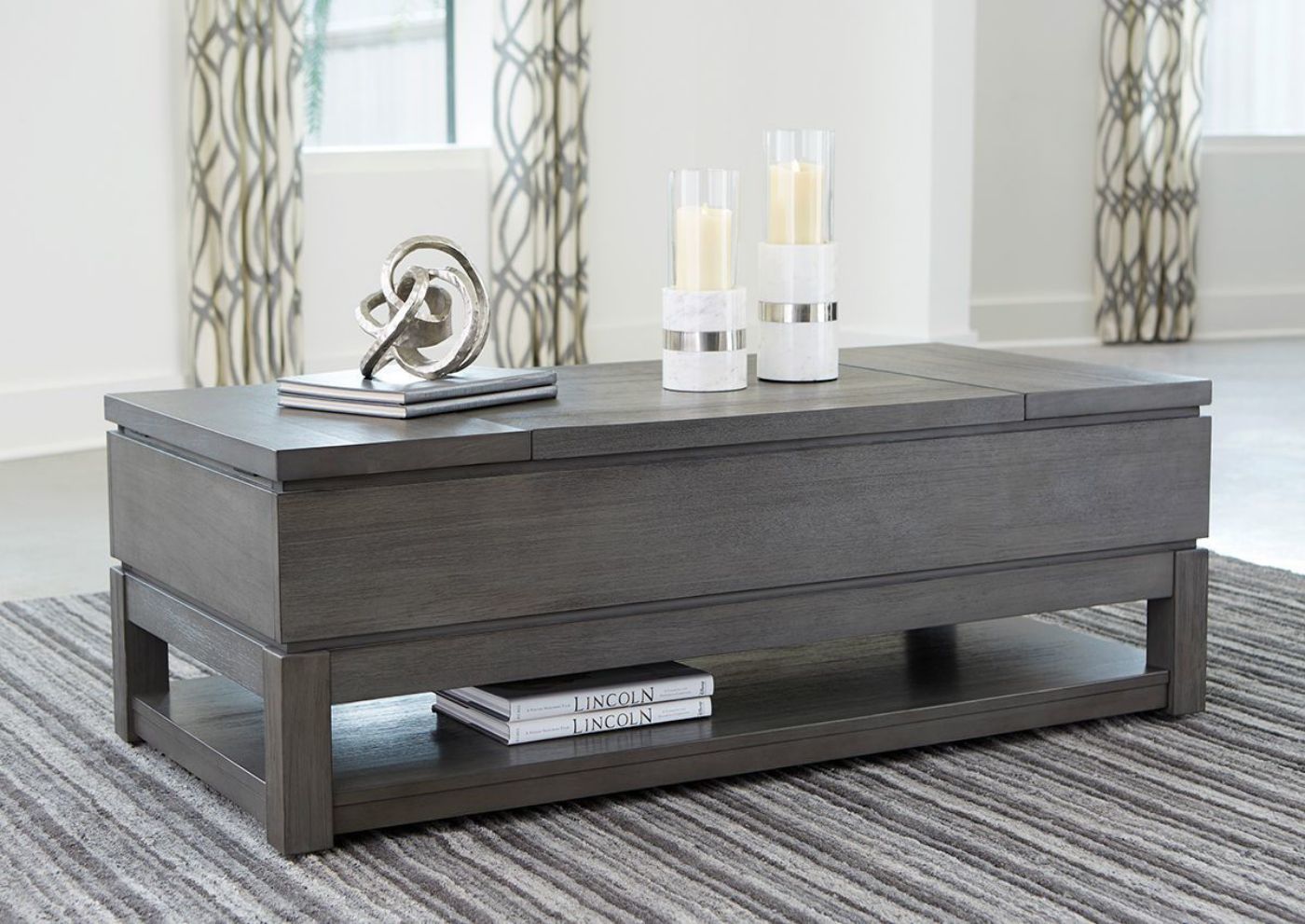 Room Shot of the Caitbrook Lift-Top Coffee Table | Home Furniture Plus Bedding
