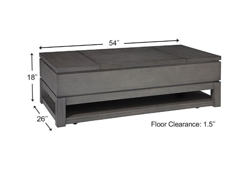 Caitbrook LiftTop Coffee Table Gray Home Furniture