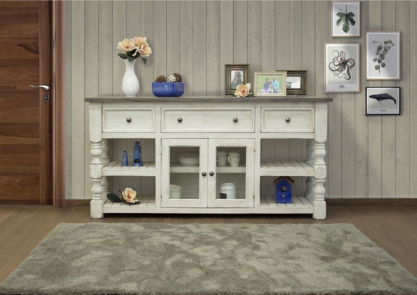 Picture of Stone 70 Inch TV Stand - Off White