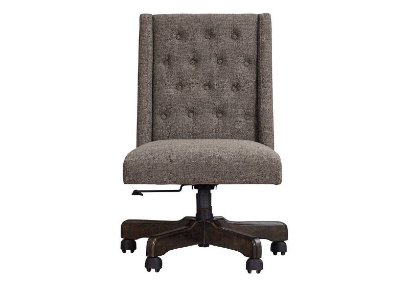 Front Facing View of the Graphite Swivel Desk Chair by Ashley Furniture | Home Furniture Plus Bedding