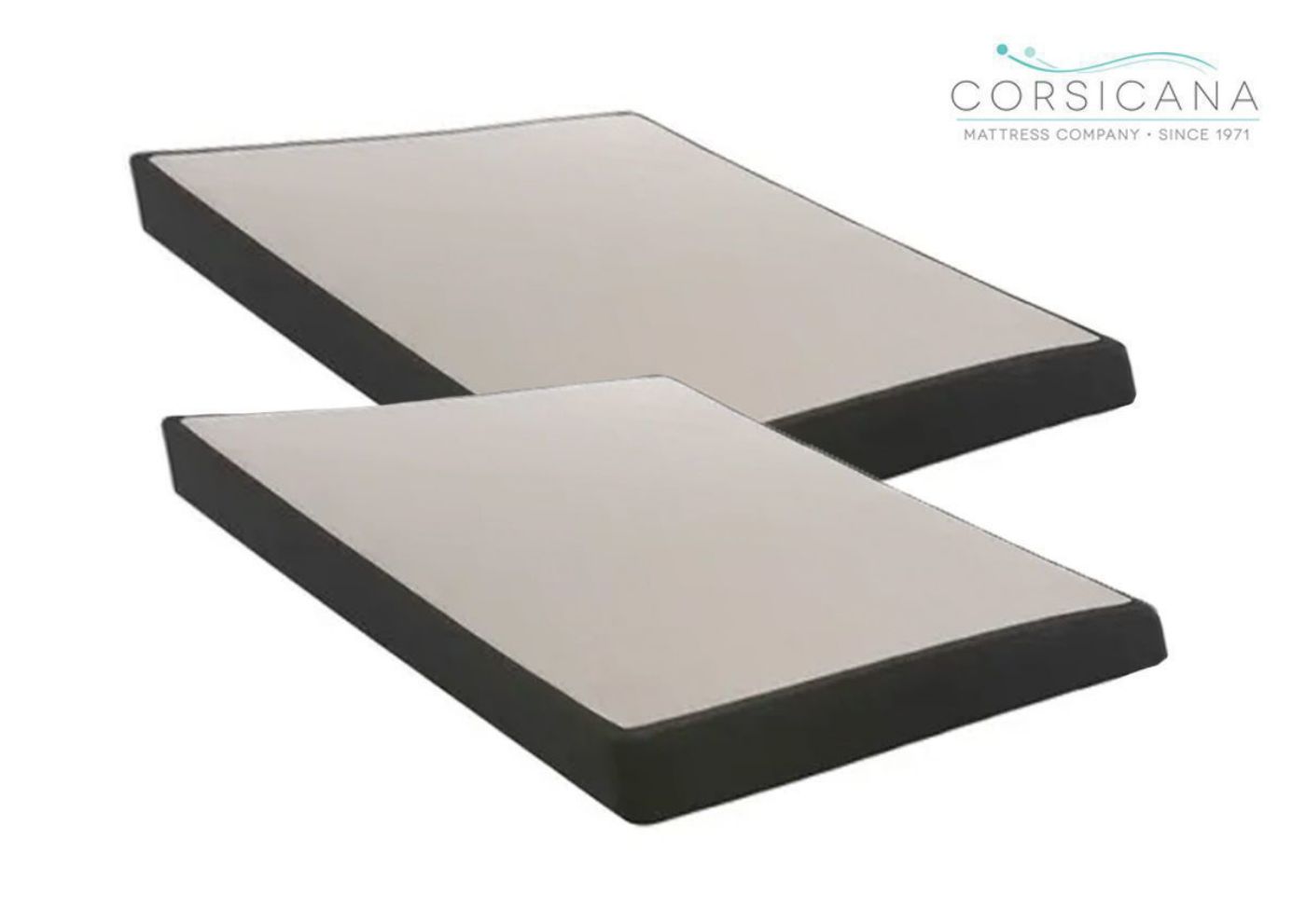 View of 2 Twin XL Box Springs included in the Corsicana 4 Inch Low Profile Foundation - King | Home Furniture Plus Bedding