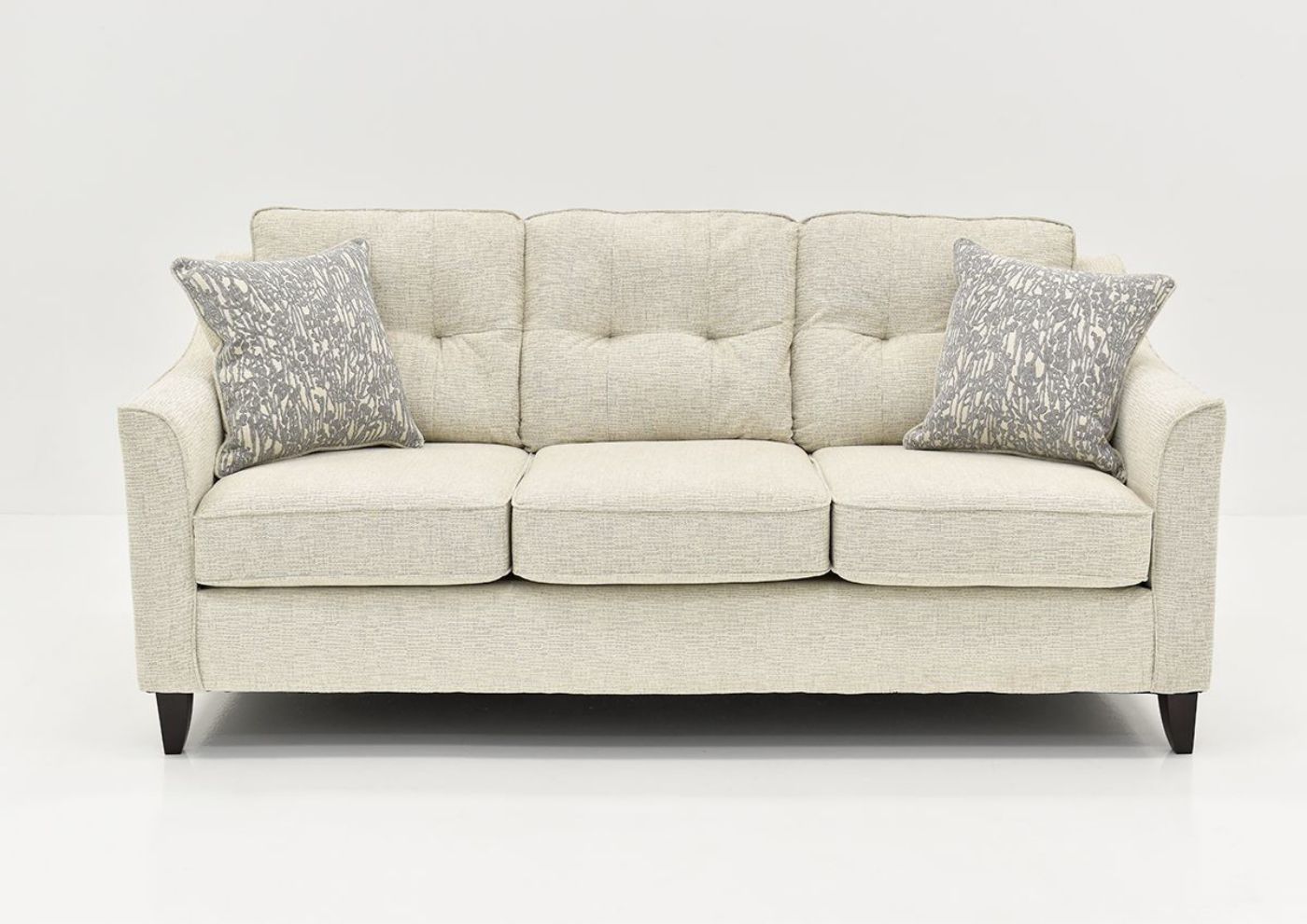 Front Facing View of the Oliver Sofa in Sand (Off White) by Behold Home | Home Furniture Plus Bedding