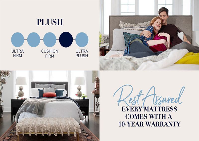 Firmness Chart of the Cassatt Luxury Plush Mattress by Stearns & Foster® in Queen Size | Home Furniture Plus Bedding