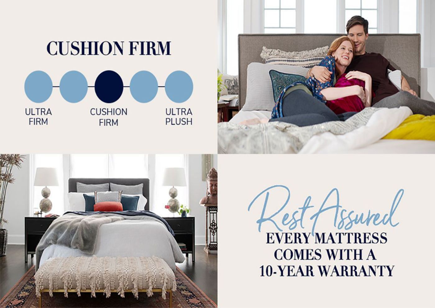 Firmness Chart of the Pollock Luxury Cushion Firm Mattress by Stearns & Foster® in Queen Size | Home Furniture Plus Bedding