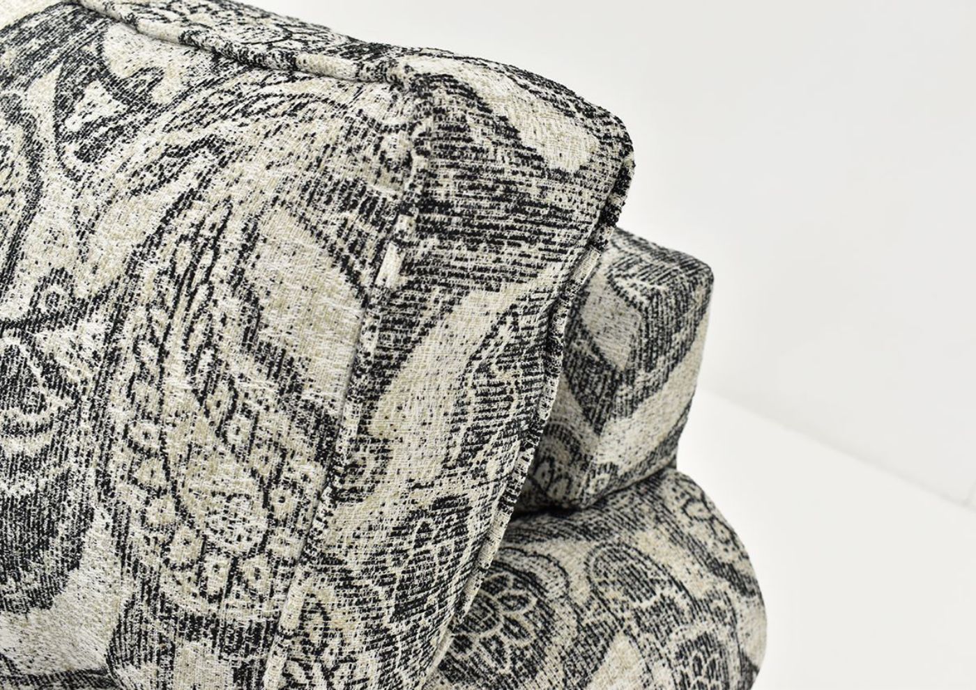 Close Up of the Upper Back of the Cooper Swivel Chair - Off White by Behold Home | Home Furniture Plus Bedding