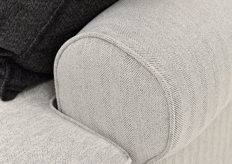 Close Up of the Rolled Arm on the Cooper Sectional Sofa by Behold Home  | Home Furniture Plus Bedding