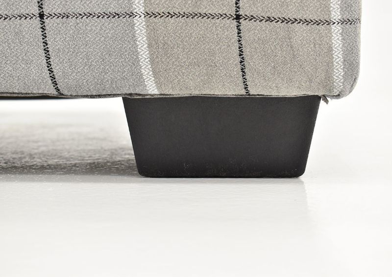 Close Up View of the Block Foot on the Cooper Ottoman by Behold Home | Home Furniture Plus Bedding
