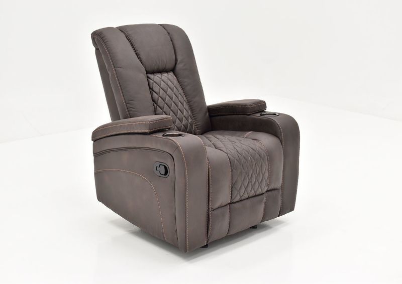 Angled view of the Aiden Recliner by Man Wah | Home Furniture Plus Bedding