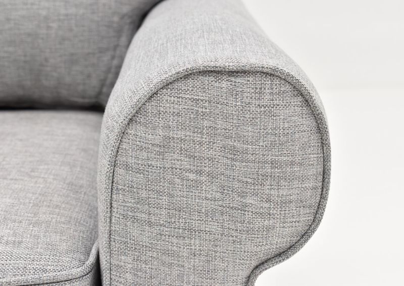 Front Close Up View of Rolled Arm on the Vivian Chair by Behold Home | Home Furniture Plus Bedding