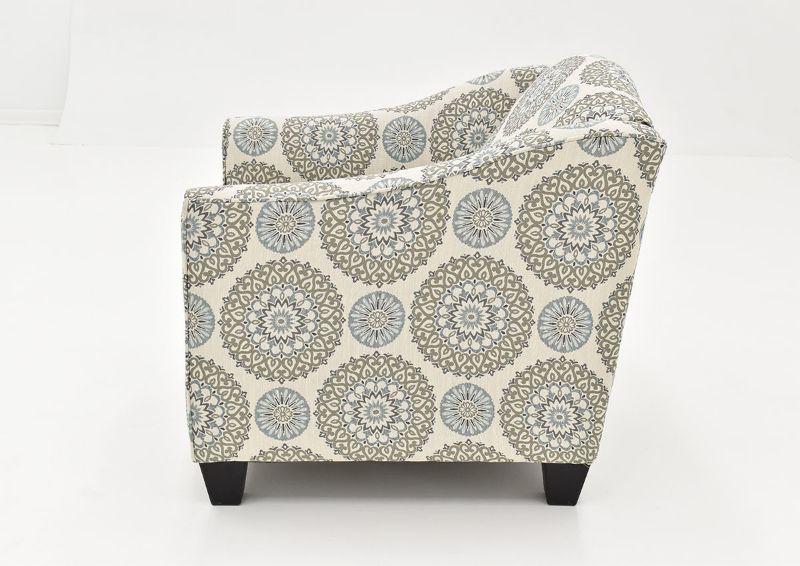 Side View of the Multicolored Vivian Accent Chair by Behold Home | Home Furniture Plus Bedding