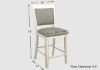 Dimension Details the Chalk Gray Fulton Stool by Crown Mark | Home Furniture Plus Bedding