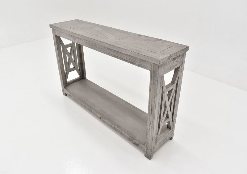Slightly Angled View of the Grande Sofa Table by Vintage Furniture, LLC | Home Furniture Plus Bedding