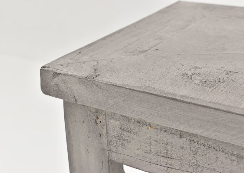 Close Up View of the Top Corner of the Grande Sofa Table by Vintage Furniture, LLC | Home Furniture Plus Bedding