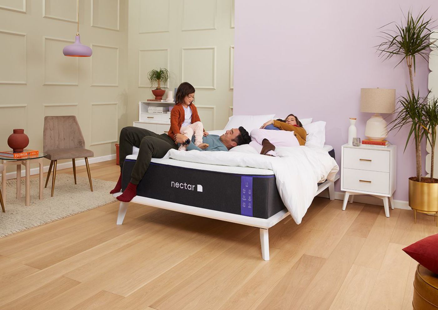 Furnished Room Featuring the Angled Side View of the Nectar Premier Full Size Mattress | Home Furniture Plus Bedding