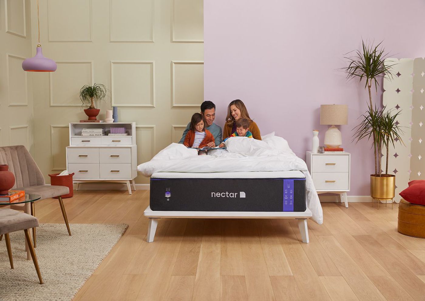 Furnished Room Featuring the Front View of the Nectar Premier Twin Size Mattress | Home Furniture Plus Bedding