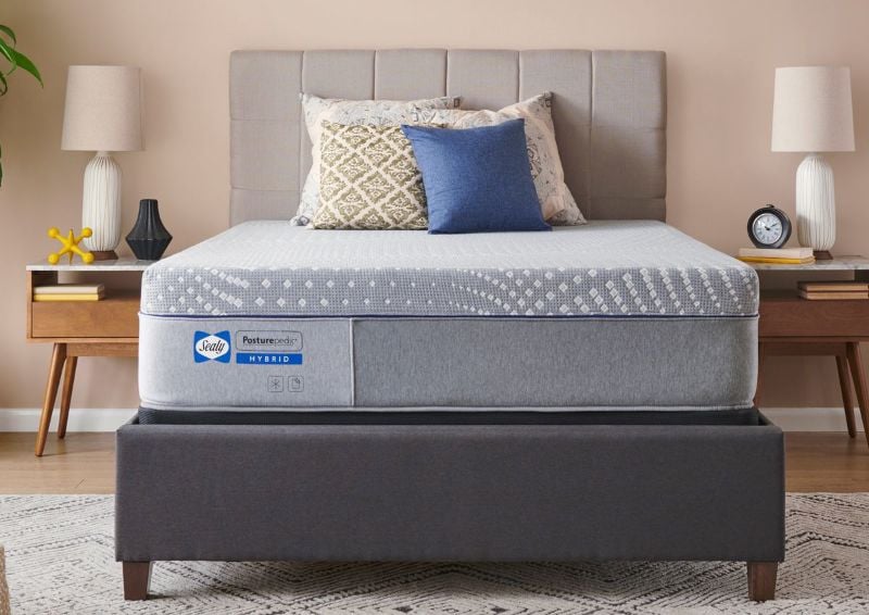 Room View with the Sealy Posturepedic Hybrid Lacey Firm Mattress in Twin Size | Home Furniture Plus Bedding