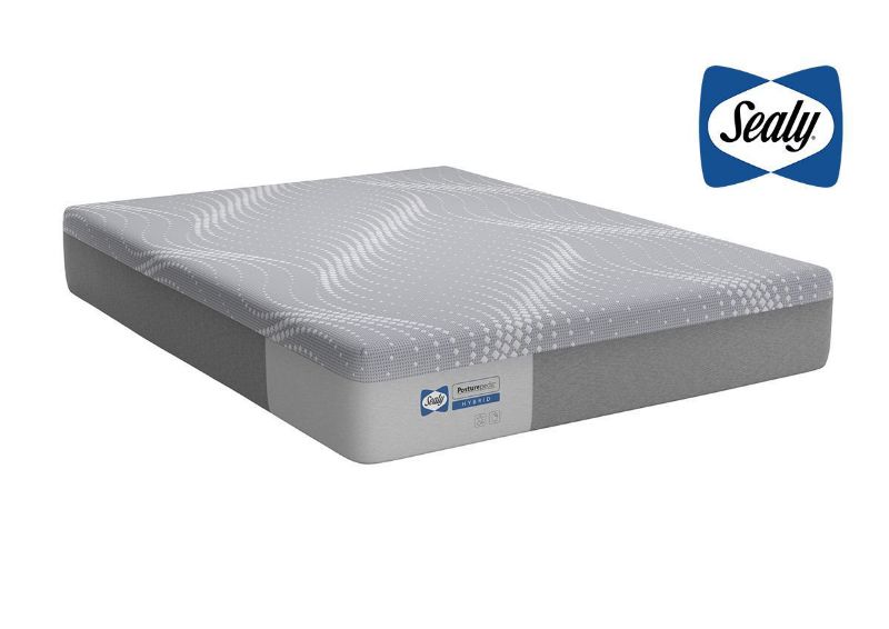 Slightly Angled View of the Sealy Posturepedic Hybrid Medina Firm Mattress in King Size | Home Furniture Plus Bedding