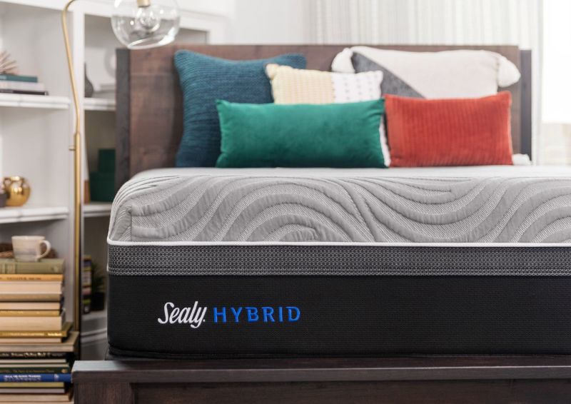 View from the Foot of the Sealy Hybrid Performance Copper II Firm Mattress Full Size In a Room Setting | Home Furniture Plus Bedding