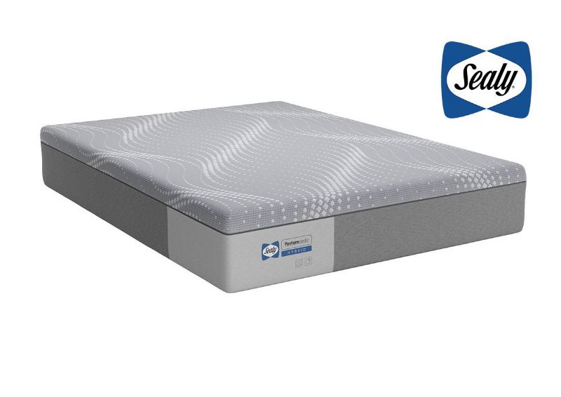 Slightly Angled View of the Sealy Posturepedic Hybrid Paterson Medium Mattress in Full Size | Home Furniture Plus Bedding