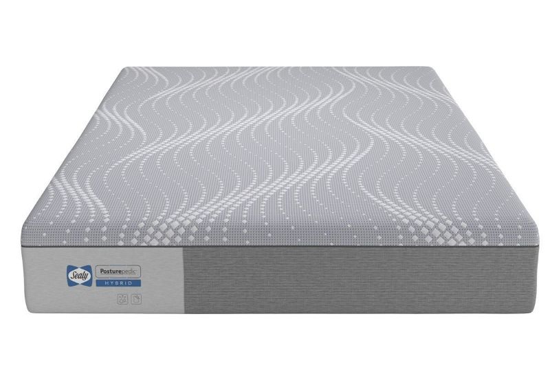 Front Angle View of the Sealy Posturepedic Hybrid Paterson Medium Mattress in Full Size | Home Furniture Plus Bedding