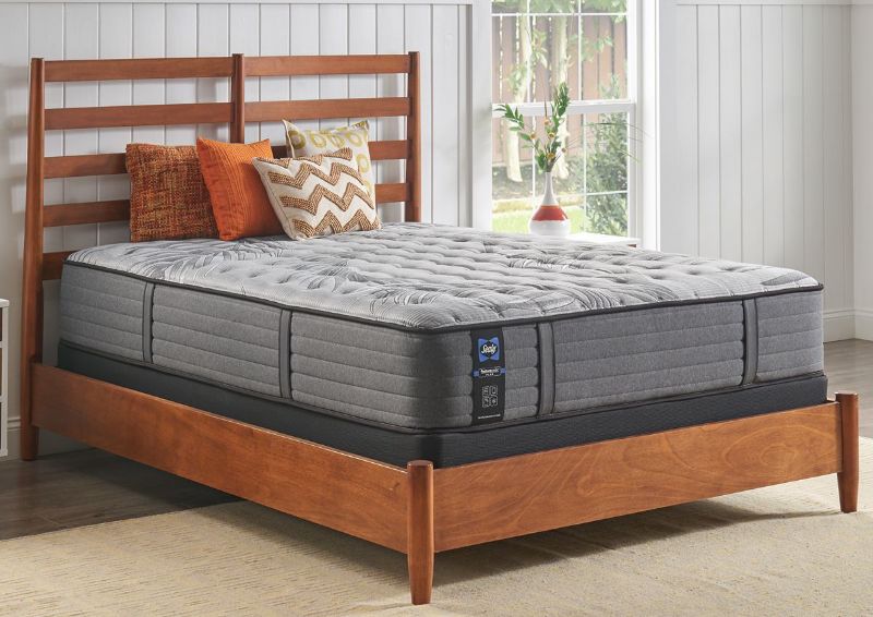 Angled Room View of the Sealy Satisfied II Ultra Firm Mattress in Full Size | Home Furniture Plus Bedding