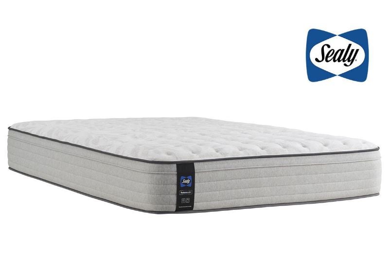 Slightly Angled View of the Sealy Summer Rose Plush Mattress in Full | Home Furniture Plus Bedding