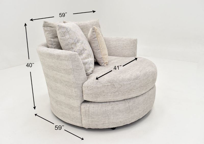 Dimension Details on the Gabriella Swivel Chair | Home Furniture Plus Bedding