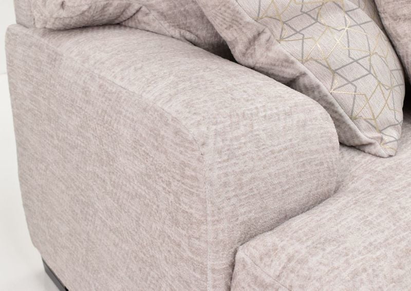 Close Up of the Track Style Arms on the Gabriella Sectional Sofa | Home Furniture Plus Bedding