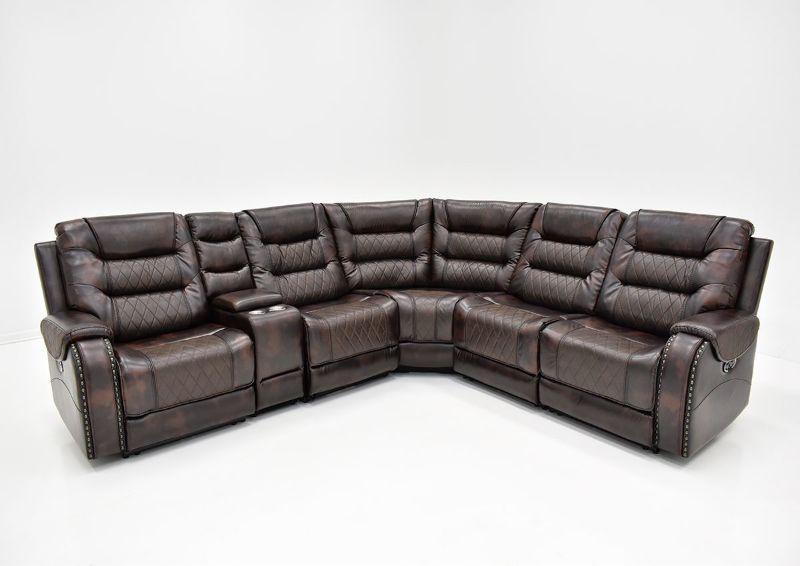 Granger POWER Reclining Sectional Sofa - Brown | Home Furniture Plus Bedding