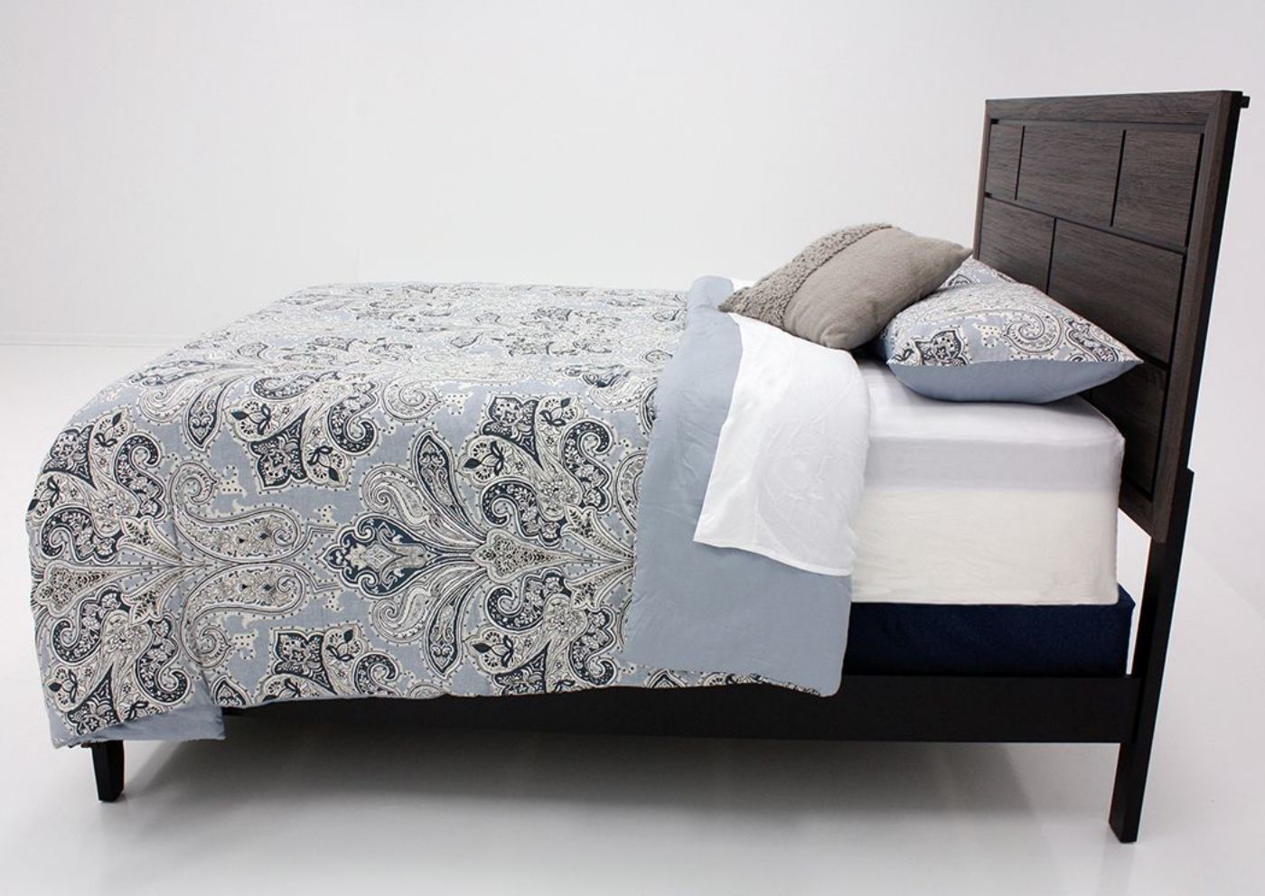 Side View of  the Ackerson King Size Bed – Gray | Home Furniture Plus Bedding